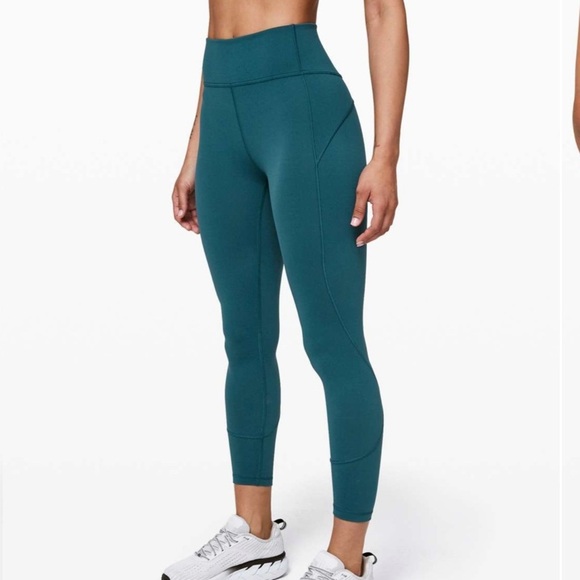 Lululemon In Movement Tight 25" Bermuda Teal High-Waisted Leggings - Picture 14 of 15